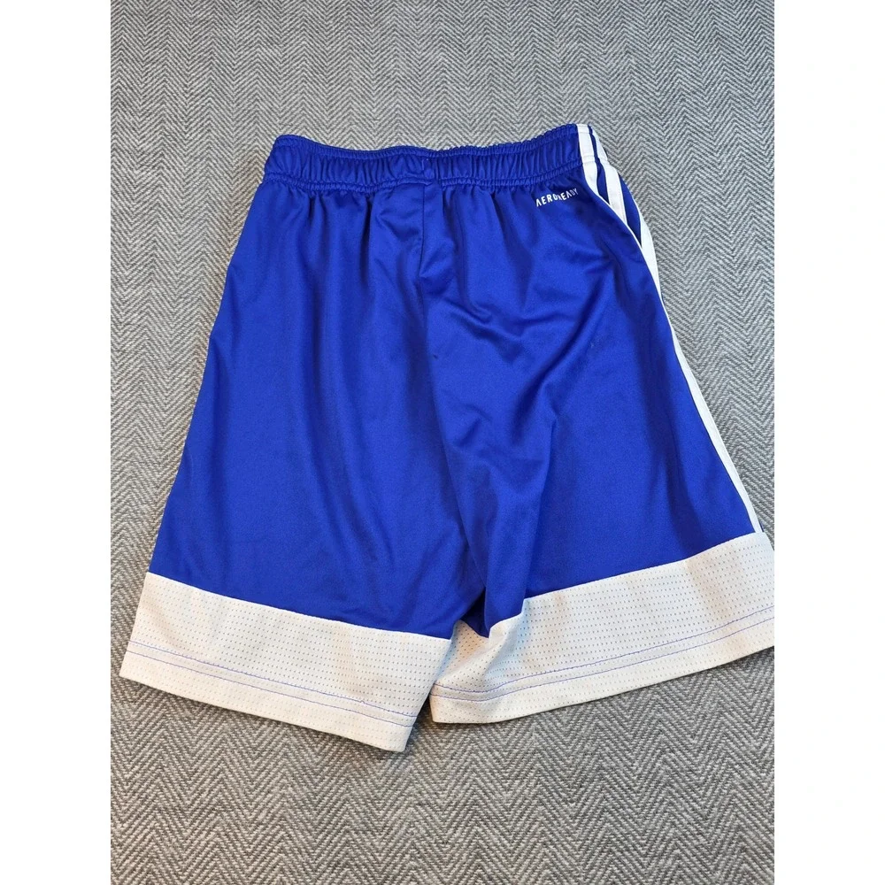Adidas Aeroready Shorts Royal Blue White Stripes Youth XS Athletic Gym Soccer